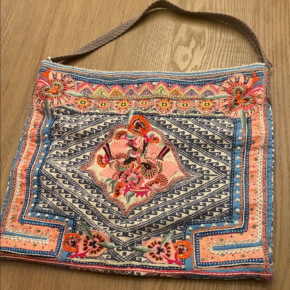 Embroidered Multicolor Women's Bag